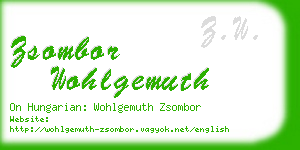 zsombor wohlgemuth business card